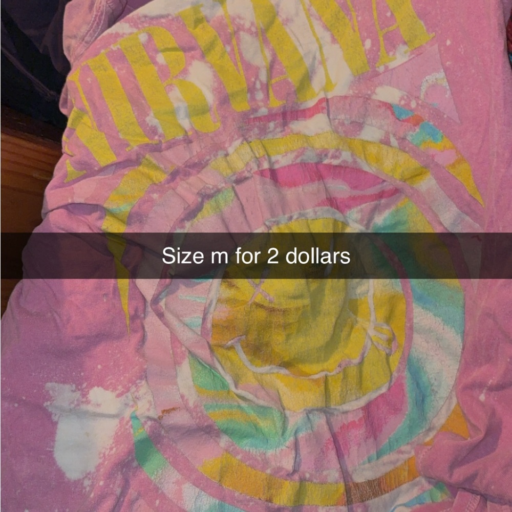 NIRVANA Kids Tie-Dye T-Shirt - Pink, Yellow, and Blue